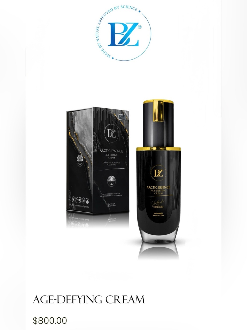 Arctic Essence Age-Defying Cream — Black & Gold